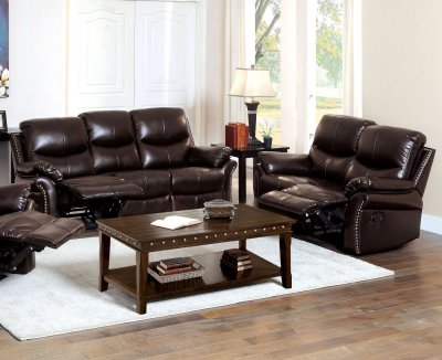 Dudhope Reclining Sofa CM6718 in Brown Leather Match w/Options