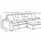 Blaine Sectional Sofa 509899 in Sand Corduroy by Coaster