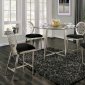 Abner Counter Ht Dining Table FOA3743PT in Silver w/Options