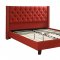 F9372 Bedroom Set by Boss w/Red Fabric Upholstered Bed