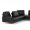 Voyager Sectional Sofa in Black Full Leather by VIG