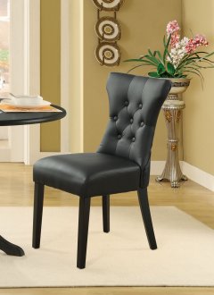 Silhouette Dining Chair Set of 4 Black or White Vinyl by Modway