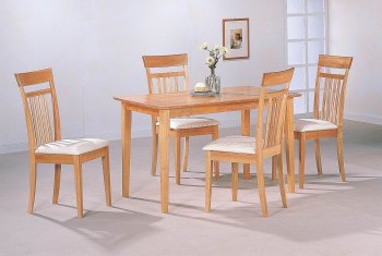 Natural Finish Modern 5 Pc Dinette Set [WDDS-40172]