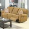 Tan or Olive Velvet Chenille Reclining Livng Room Sofa w/Options