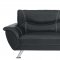 Jambul Sofa & Loveseat Set 9940BK in Black Vinyl by Homelegance