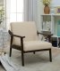 Deidre CM-AC6840 Set of 2 Accent Chairs in Linen-Like Fabric