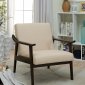 Deidre CM-AC6840 Set of 2 Accent Chairs in Linen-Like Fabric