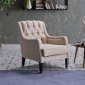 Pearle Accent Armchair in Cream Fabric by Bellona