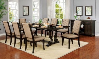 Patience 7Pc Dining Room Set CM3577WN in Dark Walnut [FADS-CM3577WN-Patience]