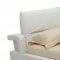 Bruno Bed in White Leather Match by Whiteline Imports