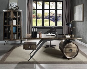 Brancaster Writing Desk OF02586 in Bronze Aluminum by Acme [AMOD-AC02586 Brancaster]