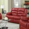 G949 Motion Sofa & Loveseat in Red Bonded Leather by Glory