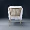 Bagley Accent Chair 59453 in White Wool & Golden Brass by Acme