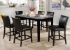 Philon 7Pc Counter Ht Dining Set CM3721PT in Black & Marble