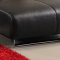 Emotion Sectional Sofa in Black Leather Match by Whiteline