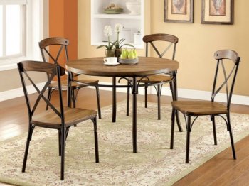 Crosby CM3827RT 5Pc Round Dining Table Set in Bronze [FADS- CM3827RT-Crosby]