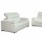 White Bonded Leather Modern Coco Sofa & Loveseat 2PC Set