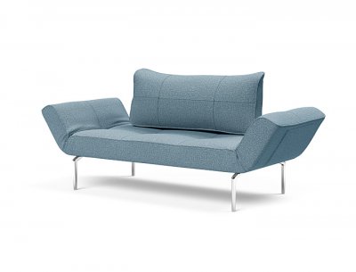 Zeal Daybed in Light Blue Fabric by Innovation w/Metal Legs