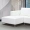 Dana Sectional Sofa in White Leather by Whiteline