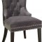 Nikki Dining Chair 740 Set of 2 Grey Velvet Fabric by Meridian