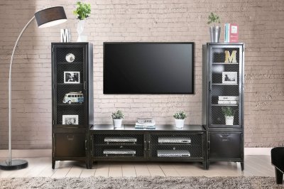 Clonakitty 3Pc Entertainment Unit CM5011 in Black Pewter