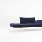 Zeal Deluxe Daybed in Dark Blue Velvet w/Brass Leg by Innovation