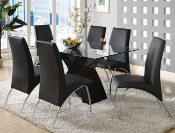 CM8370BK-T Wailoa Dining Table in Black w/Optional Chairs [FADS-CM8370BK-T Wailoa Black]