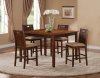 Brown Finish Elegant Modern 5Pc Counter Height Dining Set