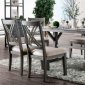 Lankin 7Pc Rustic Dining Set CM3379T in Gray