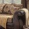 Rutherford SM6206 Sofa in Brown Leatherette & Fabric w/Options