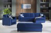 Elegant Roma Navy Sectional Sofa Convertible - Fabric - Istikbal