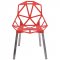 Dalton Set of 4 Indoor/Outdoor Chairs DC20R in Red by LeisureMod