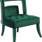 Tribeca Accent Chair 546 in Green Velvet by Meridian