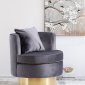 Kendra Accent Chair 576 in Grey Velvet by Meridian