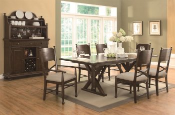 104571 Camilla Dining Table in Brown by Coaster w/Options [CRDS-104571 Camilla]