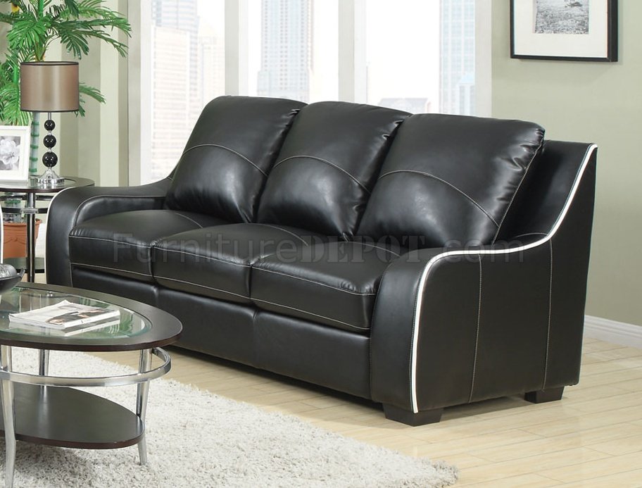 coaster bonded leather sofa