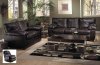 Wine Bonded Leatherette Contemporary Stylish Sofa & Loveseat Set