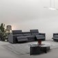 Picasso Power Motion Sofa Silver Blue Leather by J&M w/Options