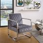 Tasmine Set of 2 Accent Chairs 59812 in Gray Velvet by Acme