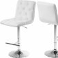 Contempo Bar Stool 711 Set of 4 White Velvet Fabric by Meridian