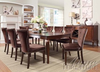 Brown Cherry Finish Transitional Kingston Dining Table By Acme [AMDS-60020-Kingston]