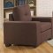 Platinum III 52935 Sofa & Loveseat in Chocolate Fabric by Acme