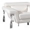 U8180 Sofa in White Bonded Leather by Global w/Options