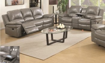 Chloris 52455 Motion Sofa in Gray by Acme w/Options [AMS-52455-Chloris]