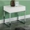 Juni 3Pc Coffee & End Table Set CM4456 in White & Chrome