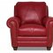 Weston Sofa & Loveseat Set in Red Full Leather w/Options