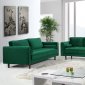 Emily Sofa 625 in Green Velvet Fabric by Meridian w/Options