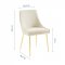 Viscount Dining Chair 3808 Set of 2 in Ivory Velvet by Modway