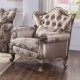 Jayceon Chair 54867 in Fabric & Champagne by Acme w/Options