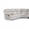 U6026 Motion Sectional Sofa in Light Gray Fabric by Global